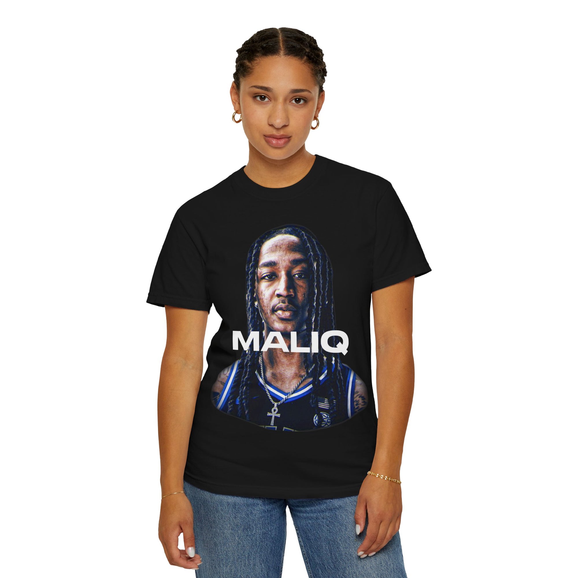 Maliq Brown Face Tee - Black